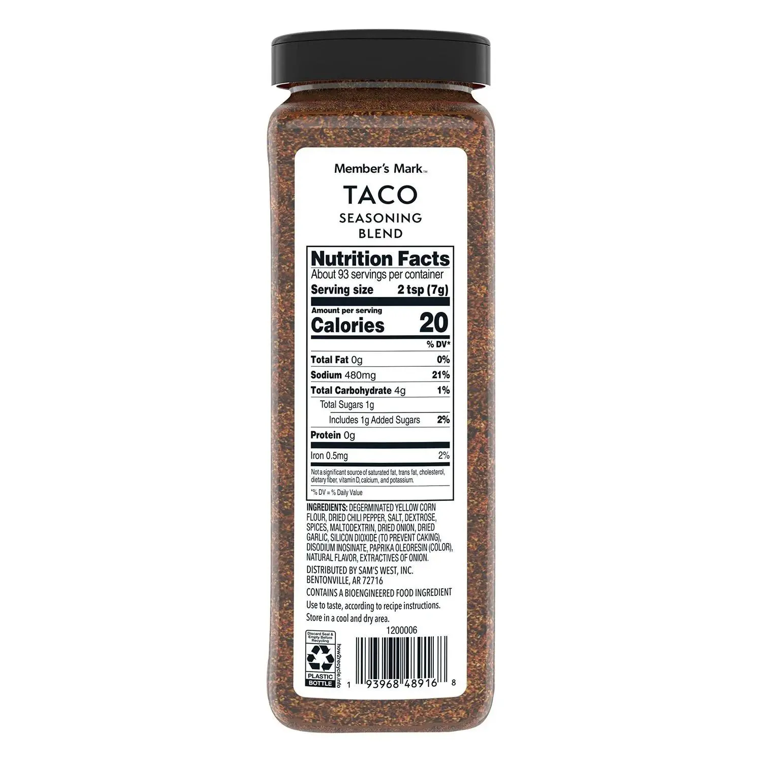 Member’s Mark Taco Seasoning 23 oz Flavor Spice Ideal for Tacos Burritos & Mexican Inspired Dishes Generous Size Versatile Use