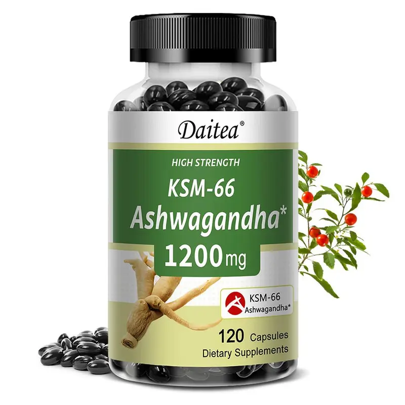 Daitea KSM-66 Ashwagandha Health Supplement,Supports Energy, Stamina, Vitality, 120 Capsules