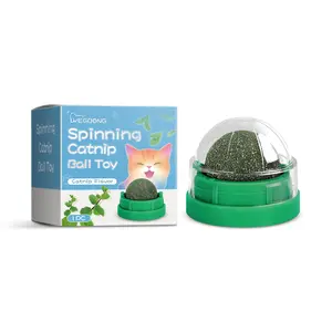 Yegbong Mint Flavor Rotating Cat Ball Toy Chewing Toy Teeth Cleaning Care Rotating Mint Ball