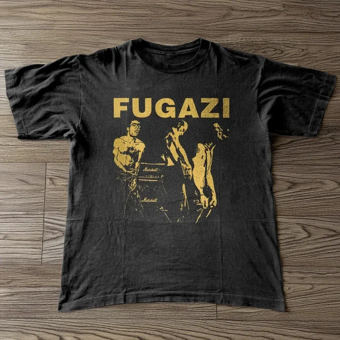 Hot Fugazi Punk Band Retro Style Black Cotton T-Shirt - TikTok Shop