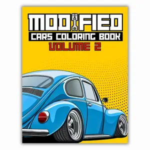 Modified Cars Coloring Book Volume 2: JDM, Retro & Sport Car Illustrations Detailed Designs Vibrant