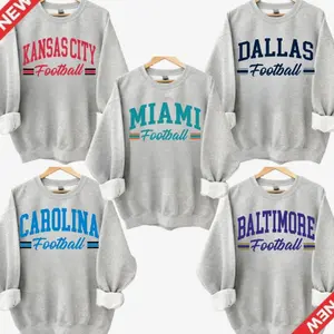 Vintage 90s All Team Football SPORT GREY Crewneck Sweatshirt, Hometown Pullover, City Football Game Day Sweatshirt, Vintage Football Throwback Graphic, Gift For Fans, Custom Team Football RK