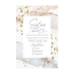 Dexsa Sisters By Heart Wood Plaque with Easel and Hook