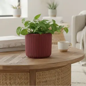 Corduroy Cup- 3D Printed Ribbed Planter with Drainage Holes
