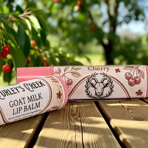 🍒 Cherry | Goat Milk Lip Balm | Handmade Natural Skincare | Curley’s Creek