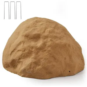 VEVOR Faux Rock Cover, Outdoor Fake Rock Well Pump Cover, Realistic Natural Texture, Lightweight Weather - Resistant Polyresin Artificial Boulder for Landscaping Garden Yard Dcor, Grey, Medium SizeVEVOR Super Brand Day