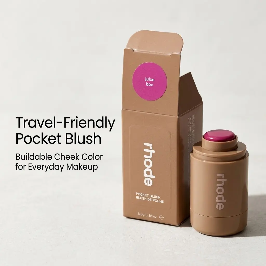 Travel-Friendly Pocket Blush - BuildableCheek Color for Everyday Makeup Cosmetic