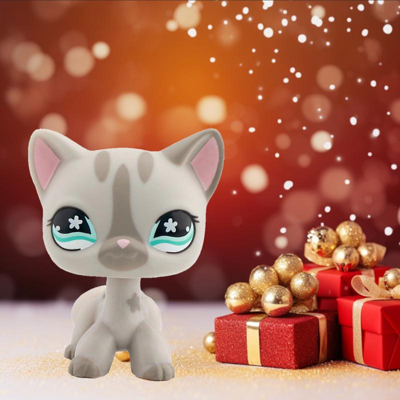 Mini Pet Statue Shorthair Cat #391 Home Decoration with Accessories,Shorthair Cat Statues Decoration,Birthday Christmas Halloween Gift