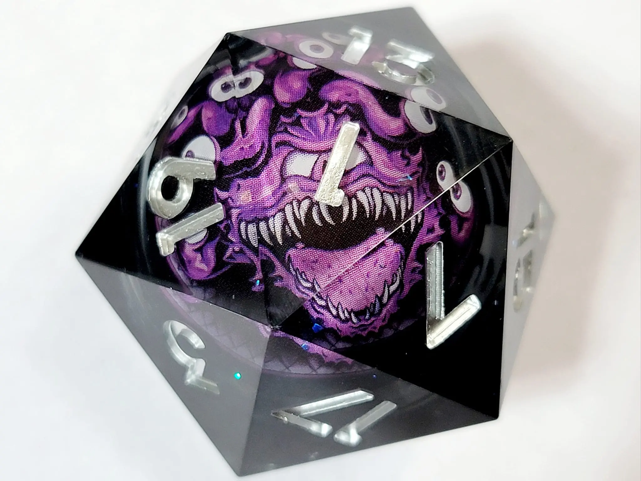 Dark Beholder Liquid Core 35mm Large d20 | Dungeons & Dragons | Colossal Dice | DnD Dice Set Polyhedral 5E DND