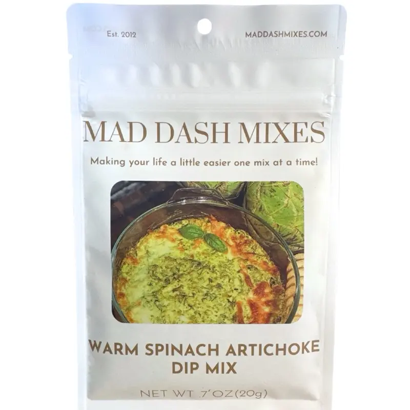 Warm Spinach Artichoke Dip Mix Dry Seasonings for Easy Snacking & Entertaining