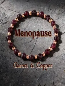 Natural Gallstone Crystal Copper Bead Bracelet, Crystal Beaded, Charm and Protection, Fashionable Design, Elegant and Calm Style, Women's Jewelry