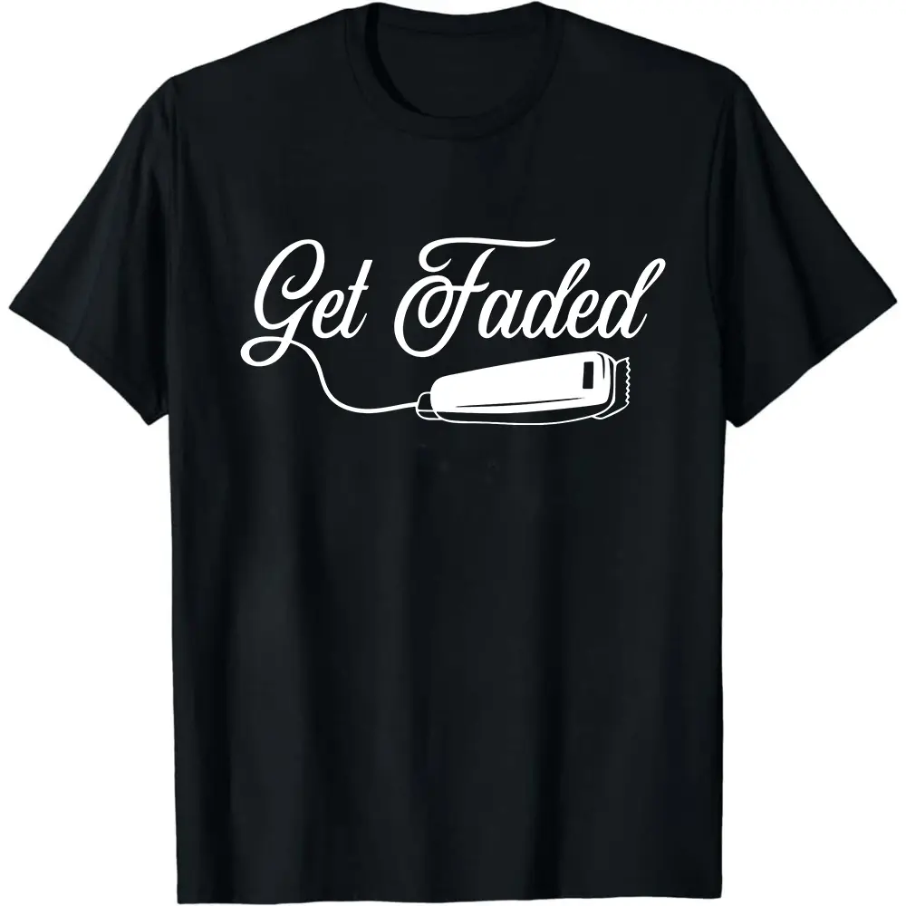 Barber T-Shirt, Barber TShirt, Barber Tee, Funny Barber T Shirt, Get Faded Shirt, Barber Shop Gifts, Vintage Barber, Barber Birthday Present Breathable Fabric