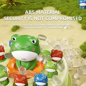 Kids multi-player jumping frog launcher toy with three-speed operation. Fun competitive gameplay that boosts coordination, reaction skills, and interactive play for children.