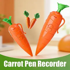 Carrot Recorder Pen Recording Pen Voice Recorder pens Audio Playback Device Cute Carrot Shaped Writing Tool Toy 20s Playback Feature for Students Teachers School Learning Gift