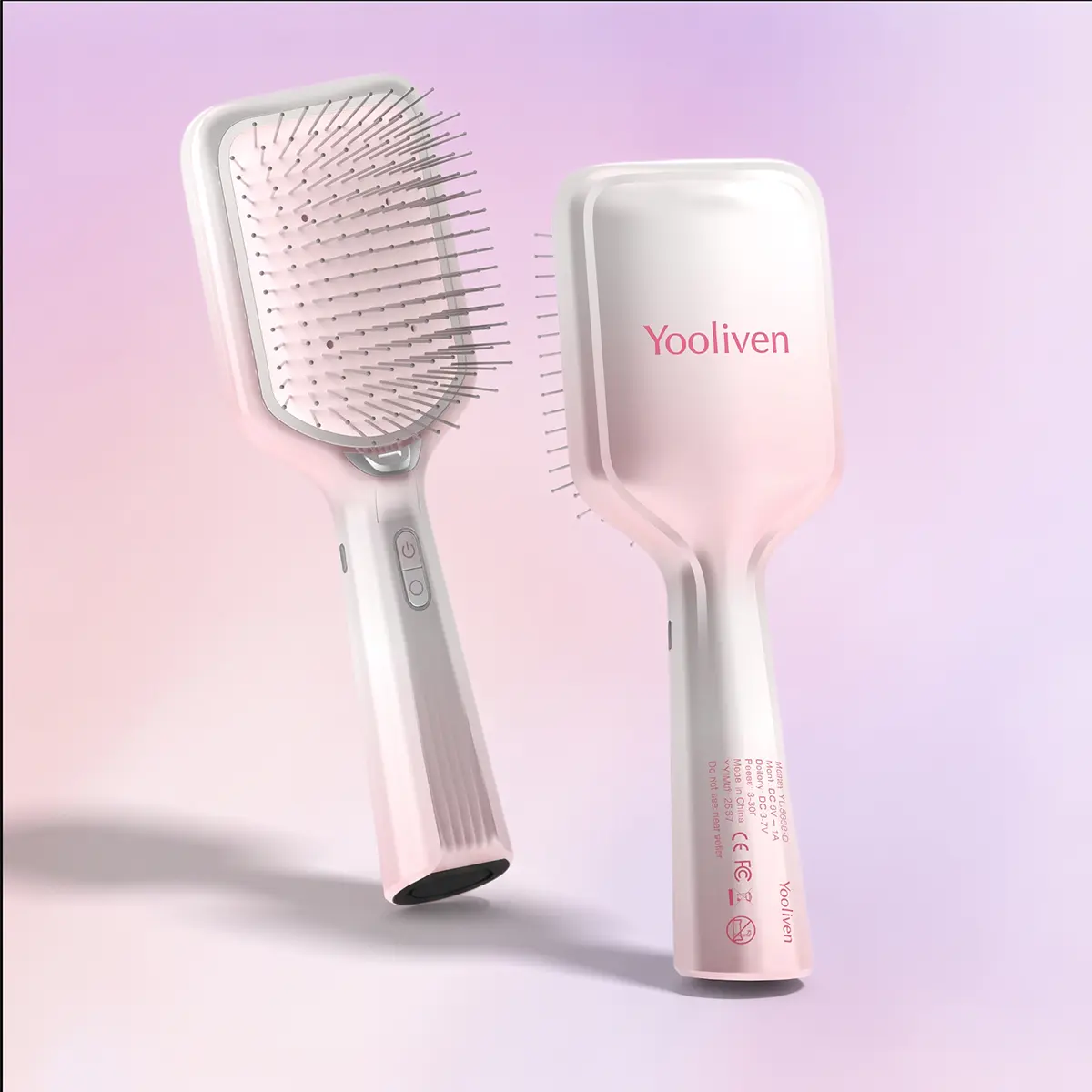 Yooliven YooMist 6 in 1 Oil Capsule Mist Scalp Massage Brush - 200M Negative Ions, 6500 RPM Vibration Massage, Dual-Wavelength Red Light, Air Cushion Detangling Brush for Frizz & Daily Scalp Care