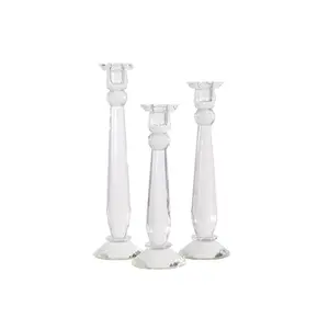 Crystal Candlesticks — by Alice Lane Home Collection — Decorative Candle Holders — Classic Design for Weddings, Dining and Party — Timeless Home Decor — for Tapered Candles