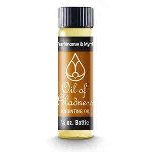 Oil of Gladness Frankincense and Myrrh Anointing Oil - Oil for Daily Prayer, Ceremonies, and Blessings 1/4 oz Bottle