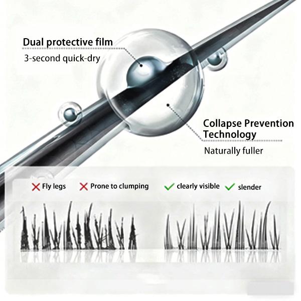 Niche Long-Lasting Curl-Defining Mascara + Waterproof & Smudge-Proof, 24-Hour Wear, Natural Lengthening & Volumizing Effect + Cosmetics, Christmas Gift