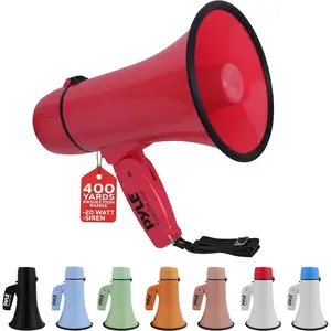 20W Megaphone Bullhorn Speaker – Portable Handheld Loud Speaker with Adjustable Volume & Siren – Compact, Powerful Bull Horn for Announcements, Events, Sports & Public Address