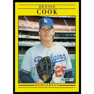 Dennis Cook 1991 Fleer #196 Los Angeles Dodgers