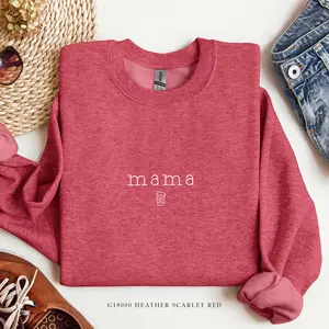 Coffee Mama Sweatshirt : Minimalist Mama Sweater, Coffee Lover Christmas Outfit, Xmas Gift For Mama Shirt, Coffee Lady, Caffeine Momma Shirt
