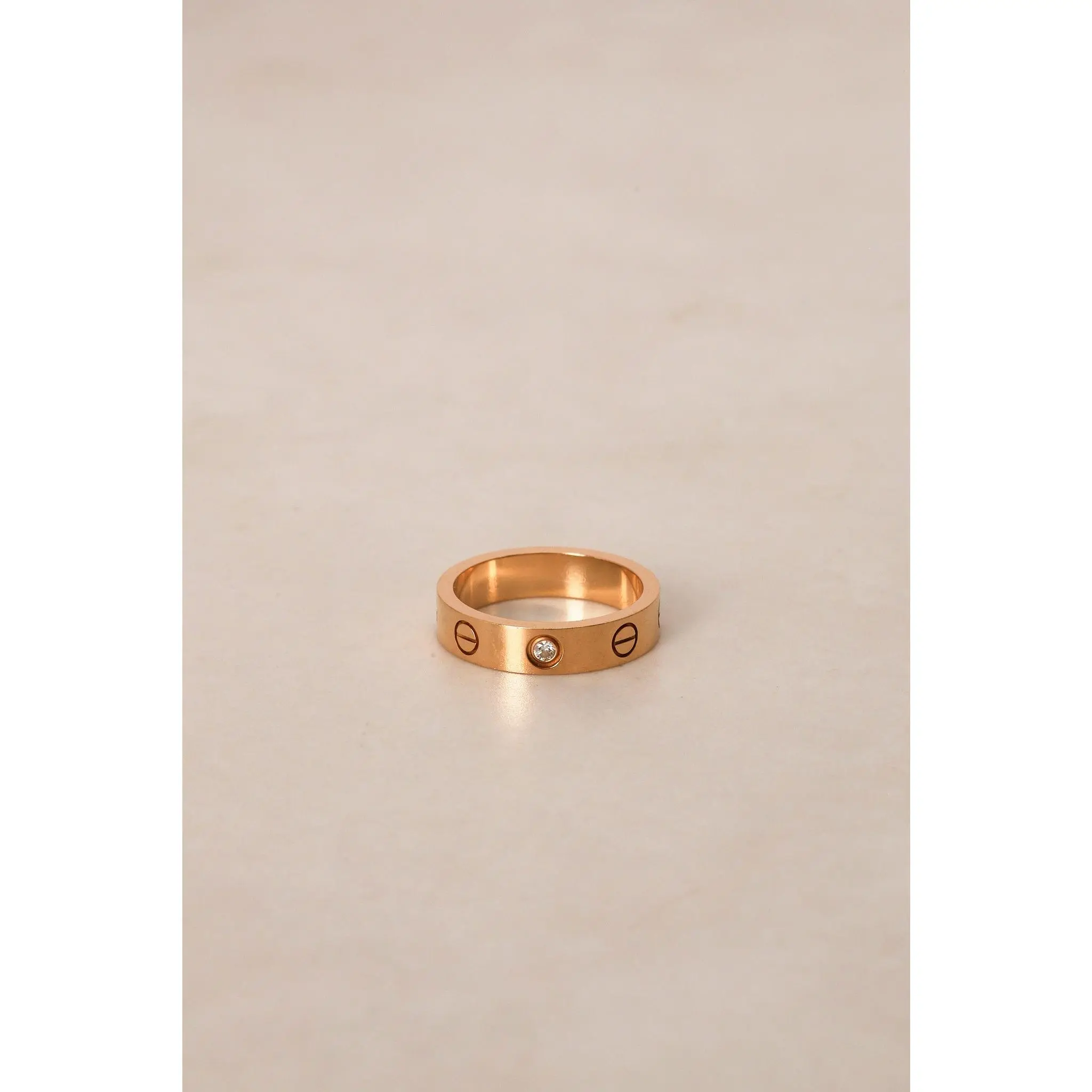 Cartier Yellow Gold Diamond Love Ring, Size US 4.5  - Drop 50