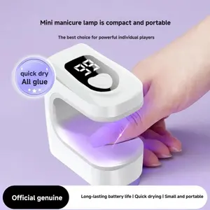 Mini handheld nail lamp, wireless gel nail polish lamp, Gel Nail Dryer, equipped with digital display, rechargeable USB interface, small and portable, suitable for nail art and podiatry