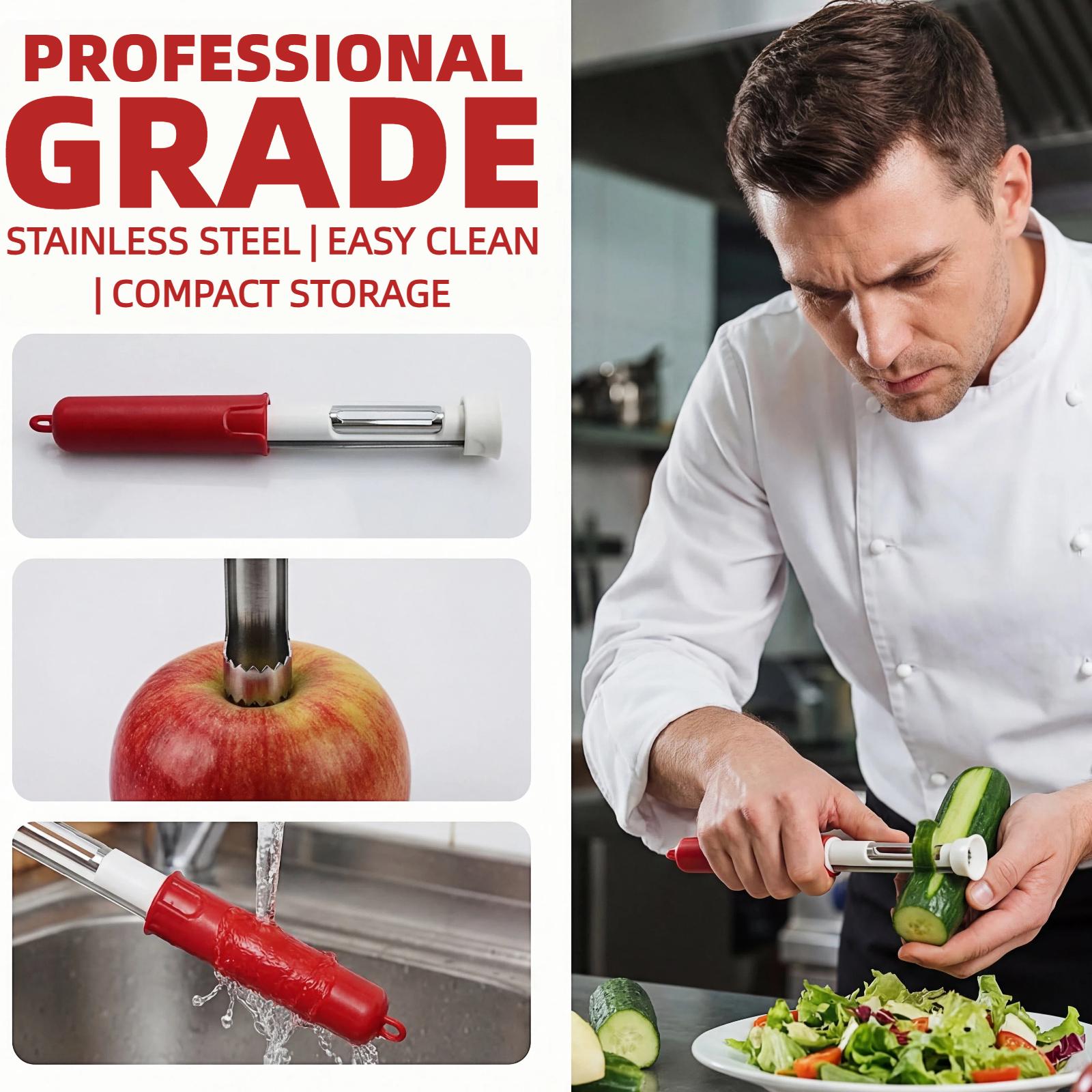 2 in 1 Apple Corer and Peeler Tool, 2026 Upgrade Stainless Steel Red Bell Pepper Seed Corer, Multi-Purpose Apple Corer for Home Kitchen, Vegetable Fruit Kitchen Gadget (1, Red) 2 in 1 Apple Corer and Peeler Tool, 2026 Upgrade Stainless Steel Red Bell Pepper Seed Corer, Multi-Purpose Apple Corer for Home Kitchen, Vegetable Fruit Kitchen Gadget (1, Red)