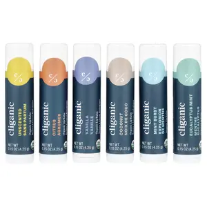 Cliganic Organic Lip Balm Set, Rainforest Fresh , 6 Pack, 0.15 fl oz (4.25 ml) Each
