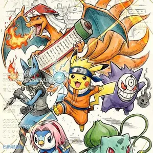 Pokemon x Anime A6 Collecting Cards