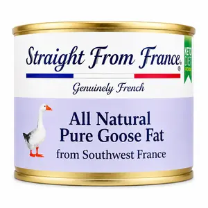 Straight from France Genuinely French Pure Goose Fat, Refrigerated Cooking Essential, 6 Oz, Chilled, Foods