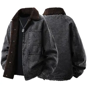 Western Outfits Cowboy Thickened Warm Jacket Men's Casual Top Coat Fashionable Versatile Long Sleeve Men's Clothing for Comfort and Style Stylish Menswear