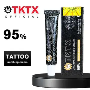 TKTX All-New Upgraded 95% Tattoo Numbing Cream, strong fast-acting formula infused with lidocaine & professional anesthetic ingredients. Perfect for tattoo art & beauty procedures, choose TKTX 95% for fully painless tattoos.