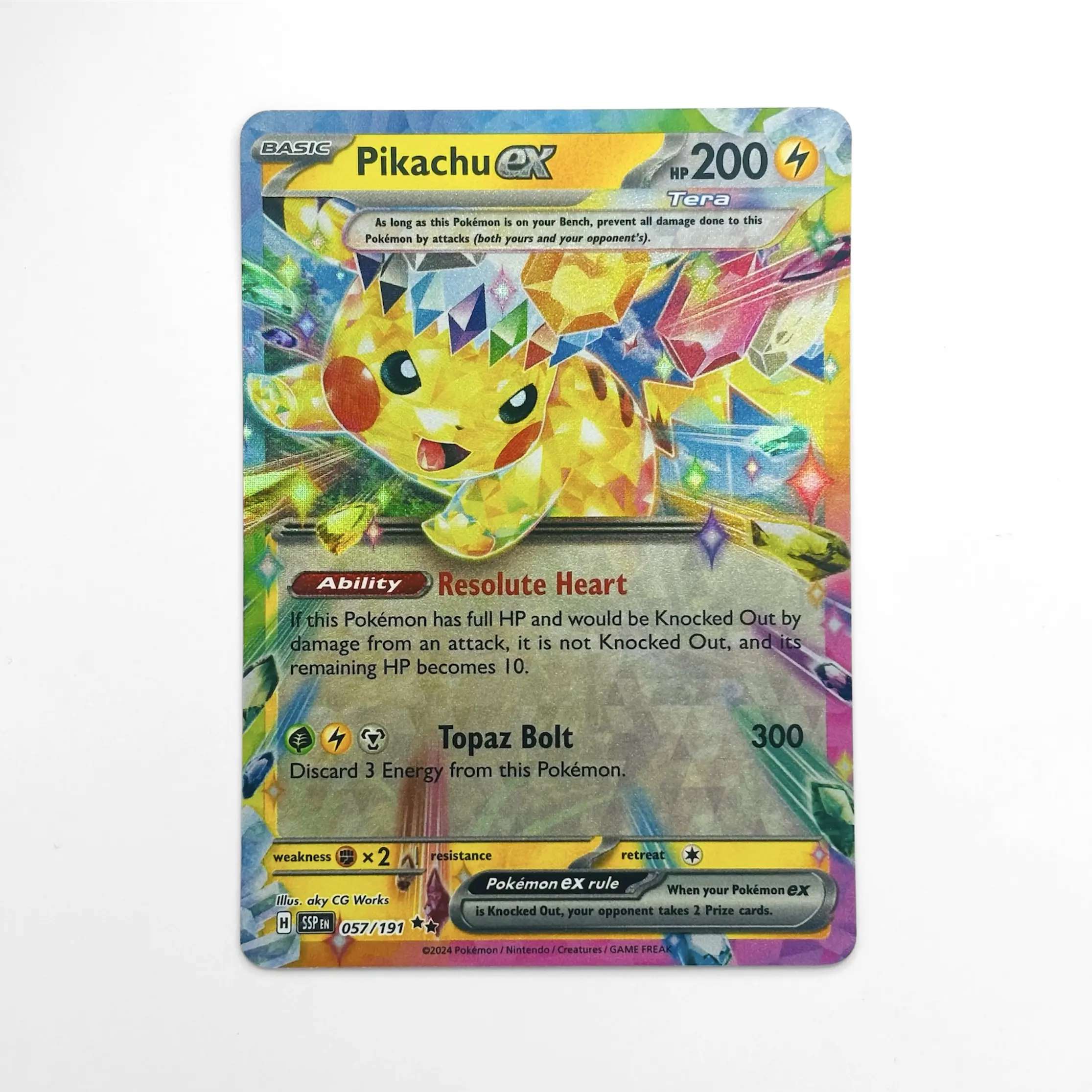 Pikachu Pokmon Card 2024 Surging Sparks #057/191 Holo Rare | TCG  Collectible - TikTok Shop
