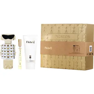 Paco Rabanne Fame Set-Eau De Parfum Refillable Spray 2.7 Oz & Body Lotion 3.4 Oz & Eau De Parfum Spray 0.34 Oz For Women