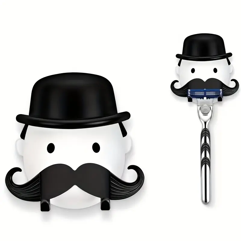 Beard shaver holder, suction cup, wall mounted storage rack, shaving knife holder, non perforated shaving knife holder, hanging rack