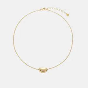 Moonbean Necklace - 18K Gold Plated Bean Necklace - Perfect for Any Occasion