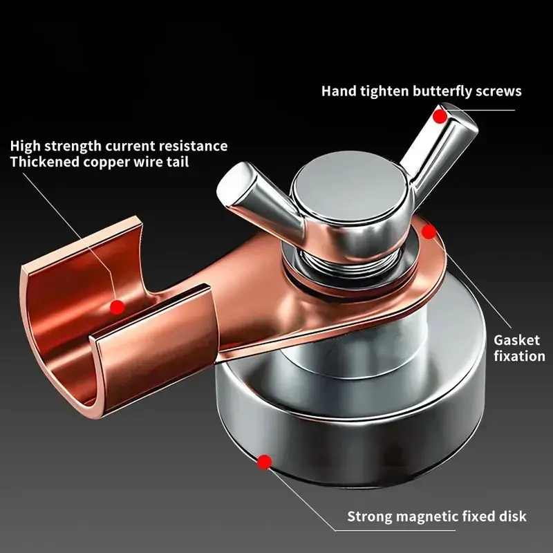 1Pc Magnetic Grounding Head Ground Device Weld Machine Magnet Ground Wire Clamp Welding Tool Accessories