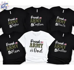 Custom Proud Army Family Shirt, Army Dad T-Shirt, Personalized Military Family Shirt, Military Family Tee, Graduation Tee, Personalized Name