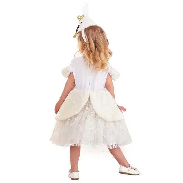Girl's Deluxe Swan Toddler Costume Dress