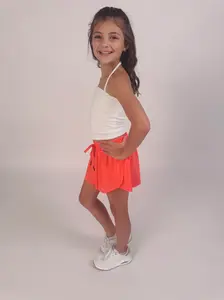 Girl's Flowy Butterfly Shorts Orange