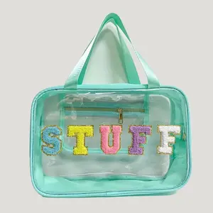 Transparent Makeup Bag, Portable Cosmetic Storage Bag, Cosmetics Organizer, Zipper Makeup Organizer, Women and Girls Travel Camping Beauty Bag, Travel Cosmetic Bags