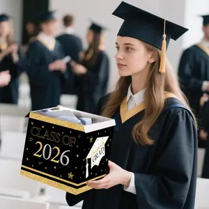 Gold Graduation Surprise Voting Box, Graduation Gift, Party Atmosphere Decor, Graduation Theme Party Gift for Friends and Family