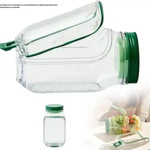 Portable Salad Container with Leakproof Dressing Compartment, Fresh & Easy Meal Prep Jar, Eco Friendly Plastic, Perfect for Home, Work, Travel, Fitness, and On the Go Healthy Storage Reusable Stackable Kitchen