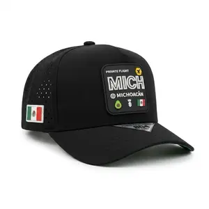 Michoacán Snapback Hat – Black Mesh Trucker Cap with MICH Patch & Mexican Pride Design