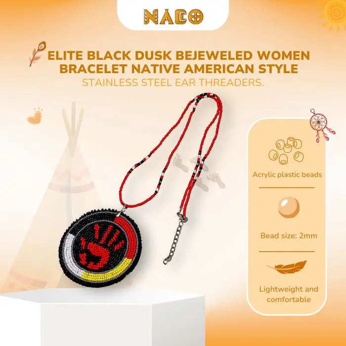MMIW Handprint Necklace – Handmade Beaded Patch Pendant jewelry Handcrafted Acrylicplasticbeads