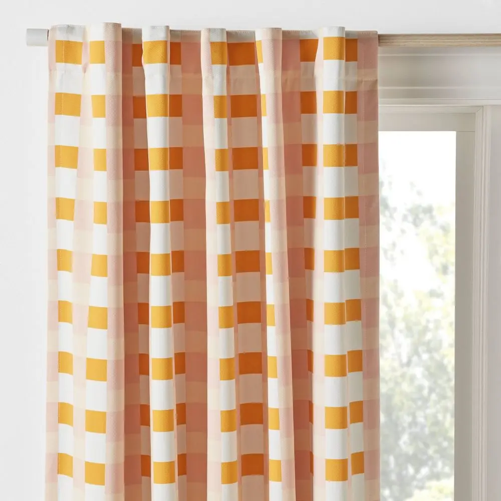 Pillowfort 42"W x 84"L Checkered Blackout Window Curtain Panel - Window Treatment