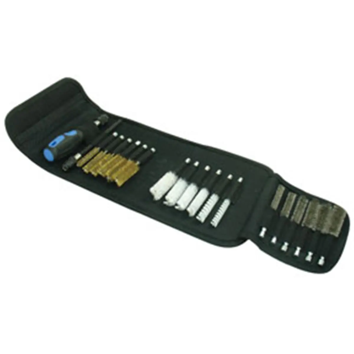 212 MAIN 20-Pc. Multi-Size Wire Brush Kit, Nylon Bristles & Metal Bristles (Brass, Steel) with 1/2 in. Quick Connect, Comfortable Grip, 3.0 lbs for Cleaning Cars, Auto Repair, Machines