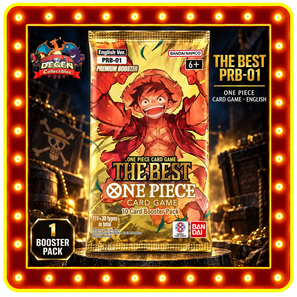 One Piece Card Game — The Best PRB-01 Booster Pack — English — Live Rip Only