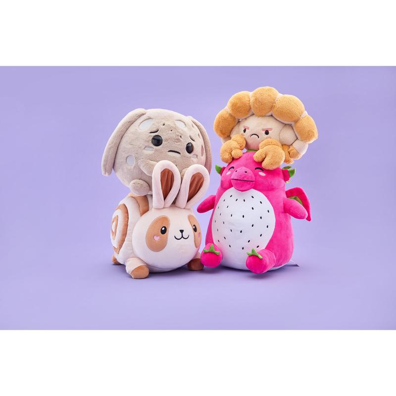 Core Four Plush Bundle - Luna, Peeko, Dulce, and Claude - Quirky Friends Set - Handcrafted Premium Soft Plush - 16 x 12 x 10 inches - CPC Certified - Perfect for Home Decor